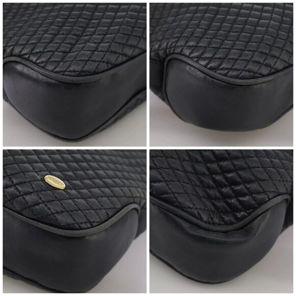 BALLY Chain Tote Bag Leather Black Gold Auth - Picture 15 of 16